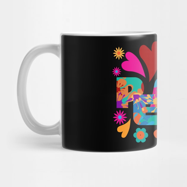 Hippie Peace colorful summer design by Hispaniola-Fineart